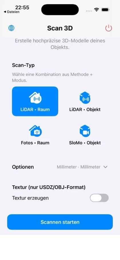 Screenshot 1 der App Scan 3D